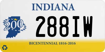 IN license plate 288IW