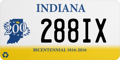 IN license plate 288IX