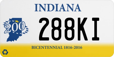 IN license plate 288KI