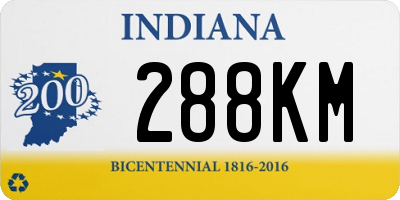 IN license plate 288KM