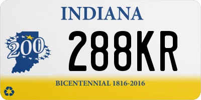 IN license plate 288KR