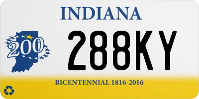 IN license plate 288KY