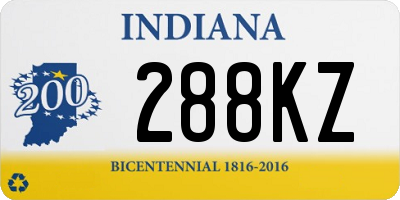 IN license plate 288KZ