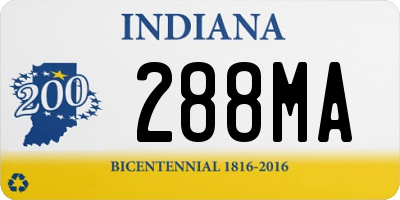 IN license plate 288MA