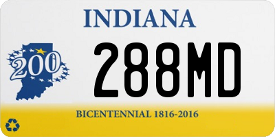 IN license plate 288MD