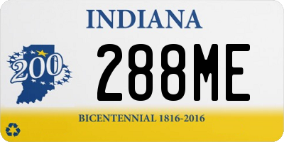 IN license plate 288ME