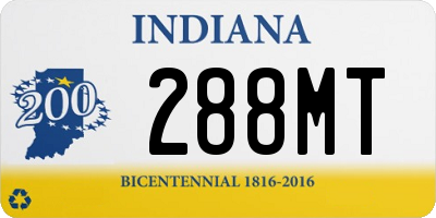 IN license plate 288MT