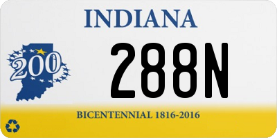 IN license plate 288N