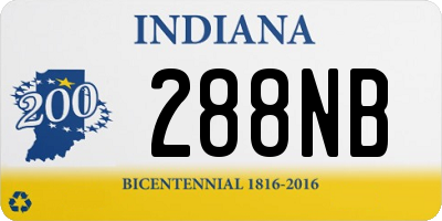 IN license plate 288NB