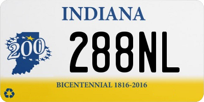 IN license plate 288NL