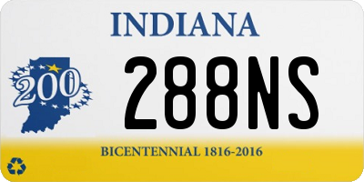 IN license plate 288NS