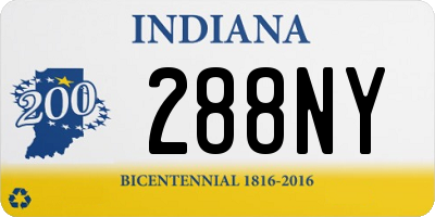 IN license plate 288NY