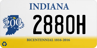 IN license plate 288OH