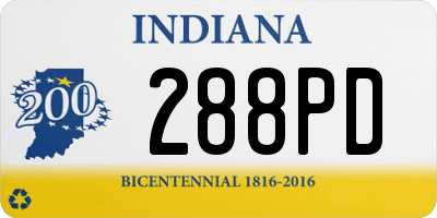 IN license plate 288PD