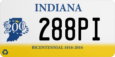 IN license plate 288PI