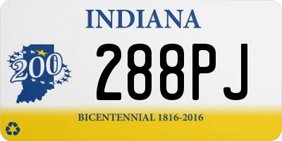 IN license plate 288PJ
