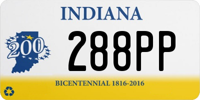 IN license plate 288PP