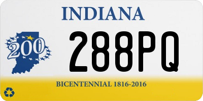 IN license plate 288PQ