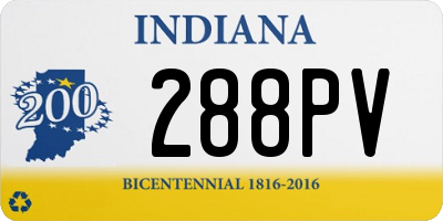IN license plate 288PV