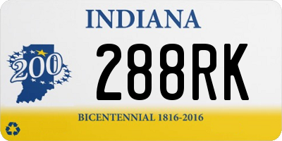 IN license plate 288RK