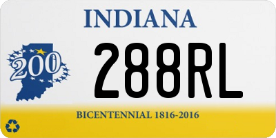 IN license plate 288RL