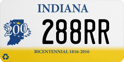 IN license plate 288RR