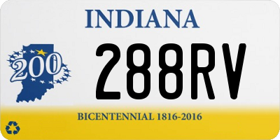 IN license plate 288RV