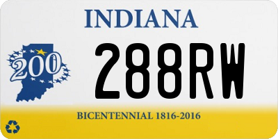 IN license plate 288RW