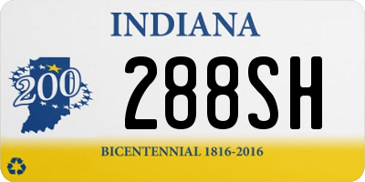 IN license plate 288SH