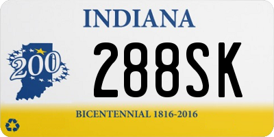 IN license plate 288SK