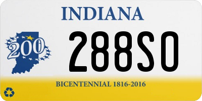 IN license plate 288SO