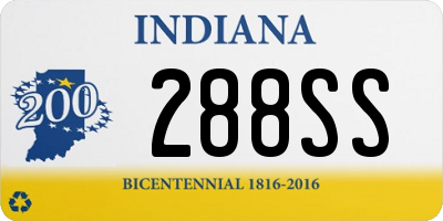 IN license plate 288SS