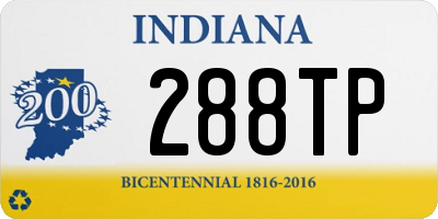 IN license plate 288TP