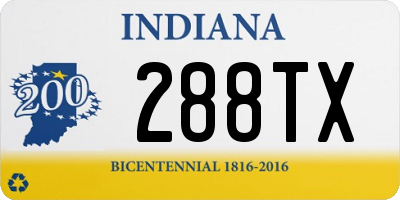 IN license plate 288TX