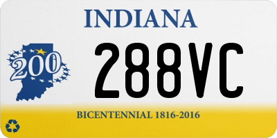 IN license plate 288VC