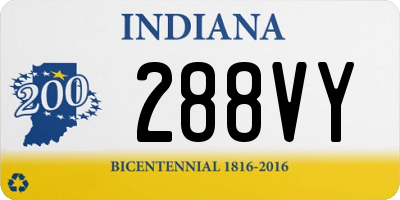 IN license plate 288VY
