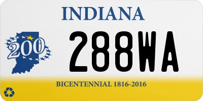 IN license plate 288WA