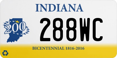 IN license plate 288WC