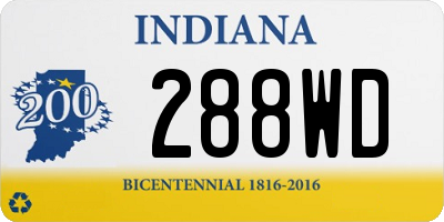 IN license plate 288WD