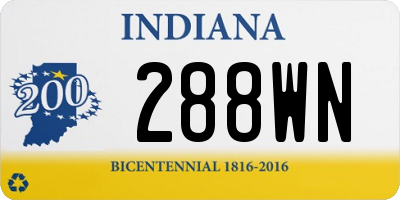 IN license plate 288WN