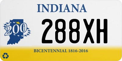 IN license plate 288XH