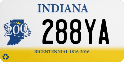 IN license plate 288YA