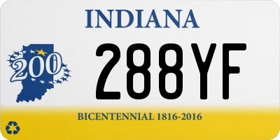 IN license plate 288YF