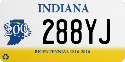 IN license plate 288YJ