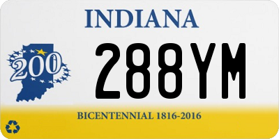 IN license plate 288YM