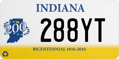 IN license plate 288YT