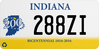 IN license plate 288ZI