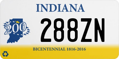 IN license plate 288ZN