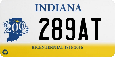 IN license plate 289AT