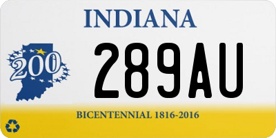 IN license plate 289AU